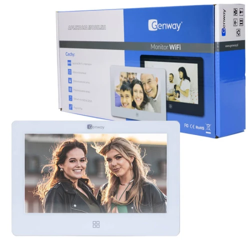Touchscreen video intercom monitor F-V11-2W-B 7" WiFi and Tuya Genway
