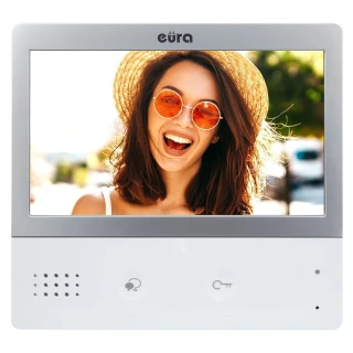 Monitor EURA PRO IP VIP-01A5 - 7" screen, white, speakerphone, touch screen