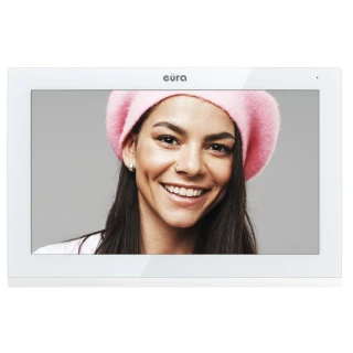 Monitor EURA VDA-09C5 - white, touch screen, LCD 7'', FHD, image memory, SD 128GB, expandable to 6 monitors