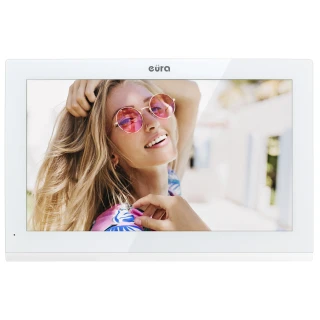 Monitor EURA VDA-11C5 - white, touch screen, 10'' LCD, FHD, image memory, SD 128GB, expandable to 6 monitors