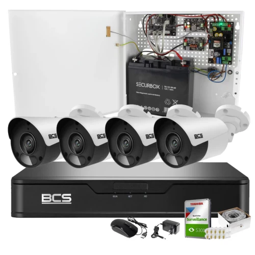 Surveillance Kit 4x BCS-P-TIP14FSR5 4MPx, BCS-P-NVR0401-4K(3), Accessories, Emergency Power Supply