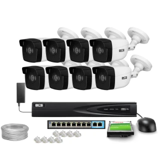 BCS View Surveillance Kit 8x Camera BCS-V-TIP14FWR3 4MPx IR 30m, Smart Features