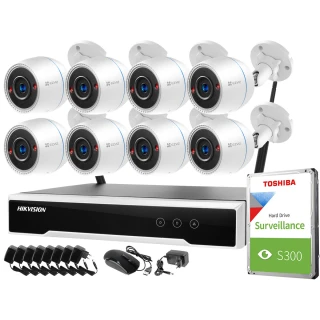 Wireless monitoring set Hikvision Ezviz 8 cameras C3T WiFi Full HD 1080p 1TB