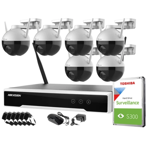 Wireless monitoring set Hikvision Ezviz 6 cameras C8T WiFi FullHD 1TB