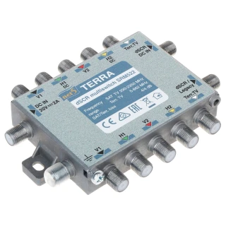 Multiswitch pass-through UNICABLE I/II SRM-522 5 inputs / 5 outputs + 2 UNICABLE outputs TERRA