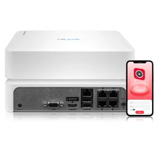 NVR-4CH-H/4P IP Network Recorder 4-channel with POE HiLook by Hikvision