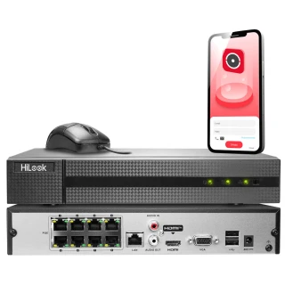 NVR-8CH-4MP/8P IP Network Recorder 8-channel with POE HiLook by Hikvision