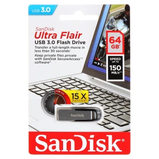 USB Flash Drive FD-64/ULTRAFLAIR-SANDISK 64GB USB 3.0 SANDISK