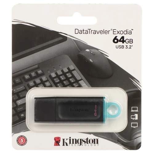USB Flash Drive FD-64/DTX-KINGSTON 64GB USB 3.2 Gen 1