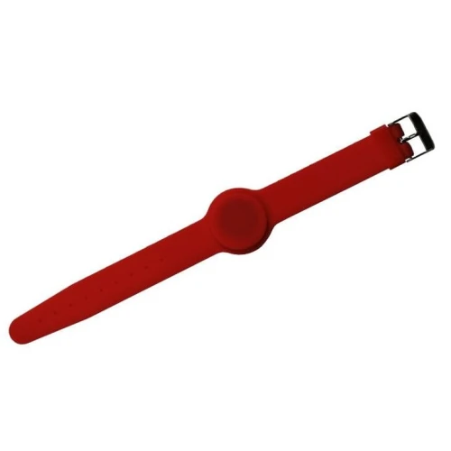Silicone wristband WB-01RD RFID 125KHZ, red, fastened