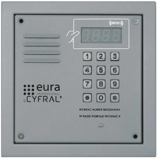 Digital panel CYFRAL PC-2000RE Silver with RFiD reader and electronics