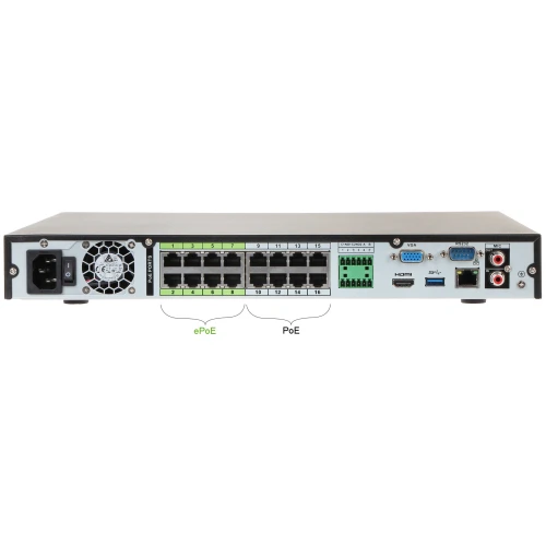 IP Recorder NVR5216-16P-4KS2E 16 channels + 16-port POE switch DAHUA