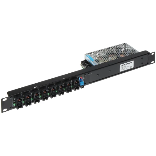 8-port patch panel with ZR48-158/POE-8 power supply