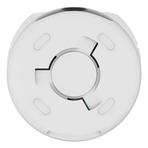 A white, dome-shaped WiFi security camera with a sleek, modern design features multiple lens openings for comprehensive surveillance coverage. The camera is designed for easy installation and offers rotational capabilities for enhanced monitoring flexibility.