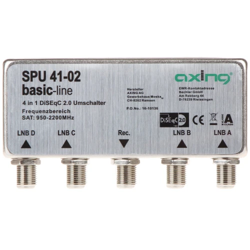 SPU-41-02 DiSEqC 2.0 Switch AXING