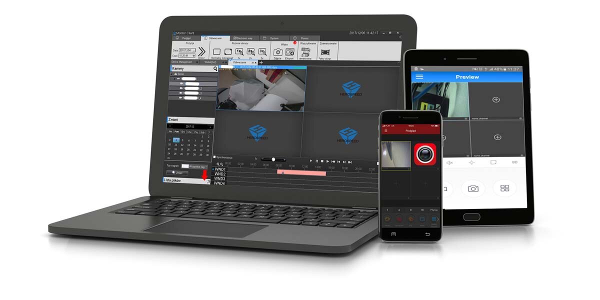 Zdalny podgląd: Zestaw do monitoringu: Rejestrator LV-XVR84S, 7x Kamera LV-AL30HTW-S, 500GB, akces