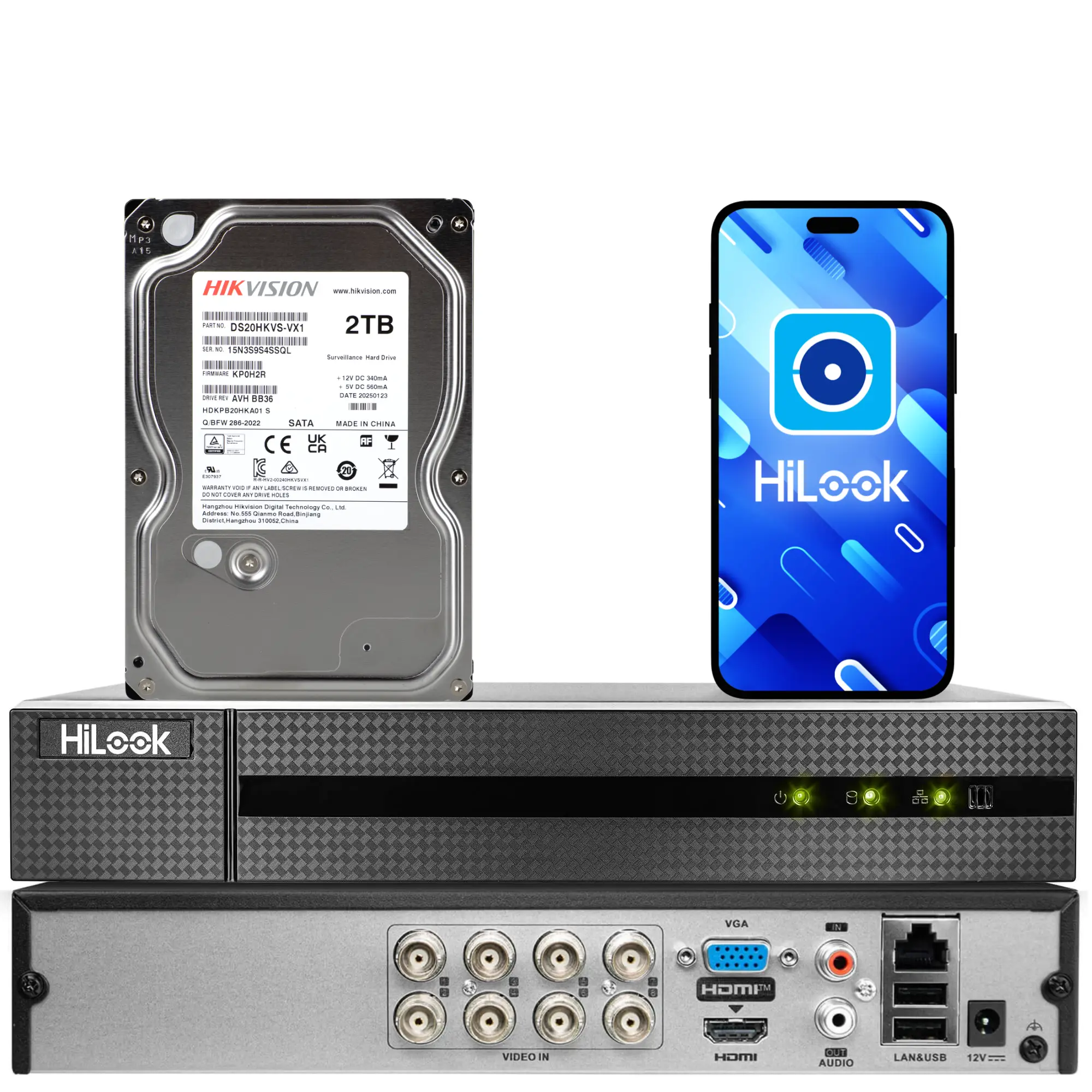DVR-8CH-5MP Rejestrator cyfrowy hybrydowy do monitoringu HiLook by Hikvision