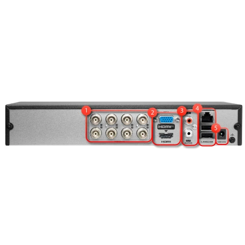 DVR-8CH-5MP Hybrid Digital Recorder for HiLook by Hikvision Monitoring