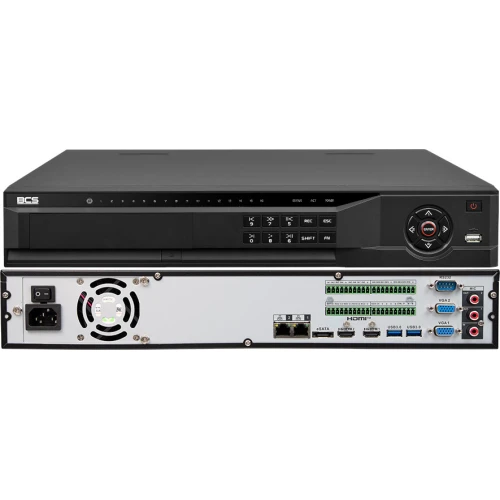 IP Recorder 64-channel BCS-L-NVR6408-A-4K support up to 32Mpx