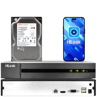 HiLook by Hikvision IP Recorder NVR-8CH-4MP with 1TB Hard Drive