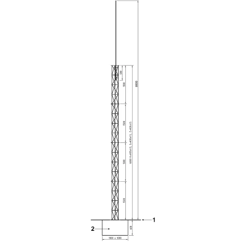 Lattice - tubular mast MKR-8.5/CT