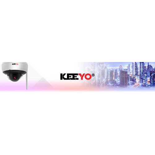 Wireless wifi dome IP camera Keeyo 4 MPx IR 30m