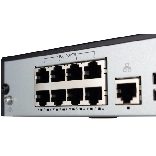 Network recorder 8-channel BCS-B-NVR0801-8P(2.0) with built-in POE switch for 8MPx