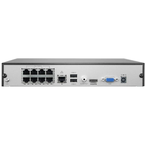 Network recorder 8-channel BCS-B-NVR0801-8P(2.0) with built-in POE switch for 8MPx