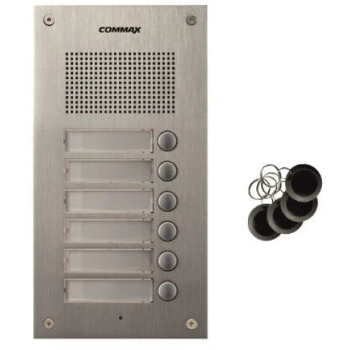 Commax DR-6UM/RFID six-subscriber gate station with RFID reader