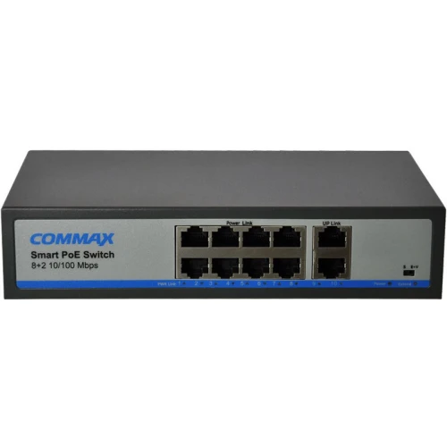 Switch 10-port CIOT-H8L2 COMMAX IP 8 POE 2 UPLINK