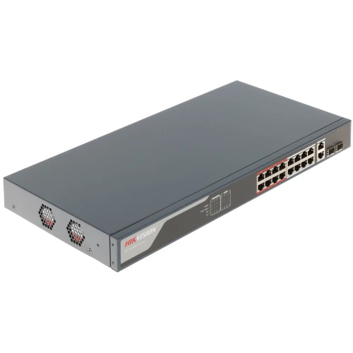 Switch PoE DS-3E1318P-EI 18-port + 2 x SFP Hikvision