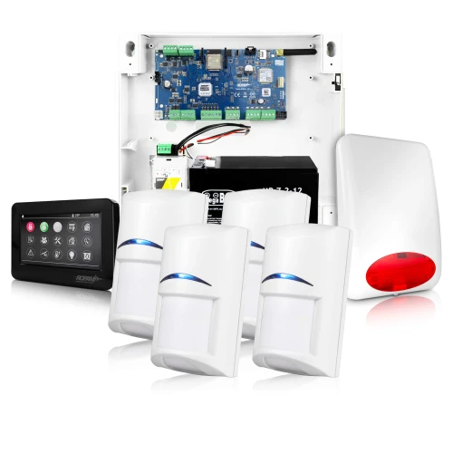 NeoGSM-IP Alarm System, Black, 4x Sensor, GSM Notification, Wifi