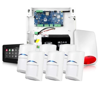 Ropam NeoGSM-IP Alarm System with 6 Bosch Motion Sensors, TPR-4BS Panel, and SPL-5010 Siren