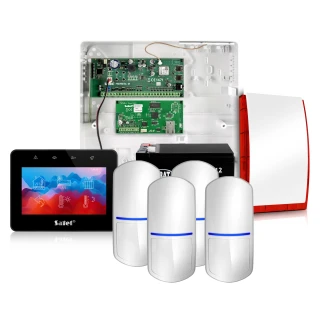 Satel Integra 32 INT-TSG2-B Alarm Kit with 4x Slim-Pir Sensor GSM Notification
