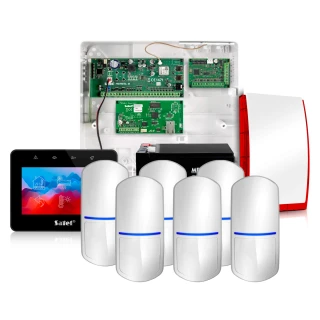 Satel Integra 32 INT-TSG2-B Alarm Kit with 6x Slim-Pir Sensor GSM Notification