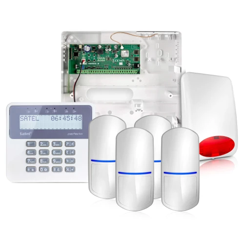 Satel Perfecta 16 Alarm System, 4x Sensor, LCD, Mobile App, Notification