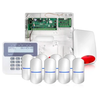 Satel Perfecta 16 Alarm System, 8x Sensor, LCD Keypad, Mobile App, Notification