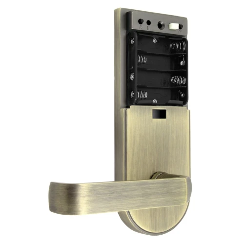 Sign with access control EURA ELH-62B9 BRASS with RFID reader, universal screw mounting spacing