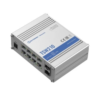 Teltonika TSW210 | Network Switch | 8x RJ45 Gigabit Ethernet Ports, 2x SFP Slots