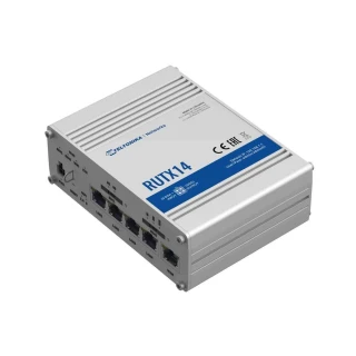 Teltonika RUTX14 | Professional industrial 4G LTE router | Cat 12, Dual Sim, 1x Gigabit WAN, 4x Gigabit LAN, WiFi 802.11 AC Wave 2