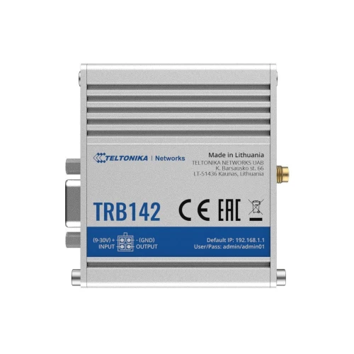 Teltonika TRB142 | Gateway, IoT gateway | LTE Cat 1, RS232, Remote management