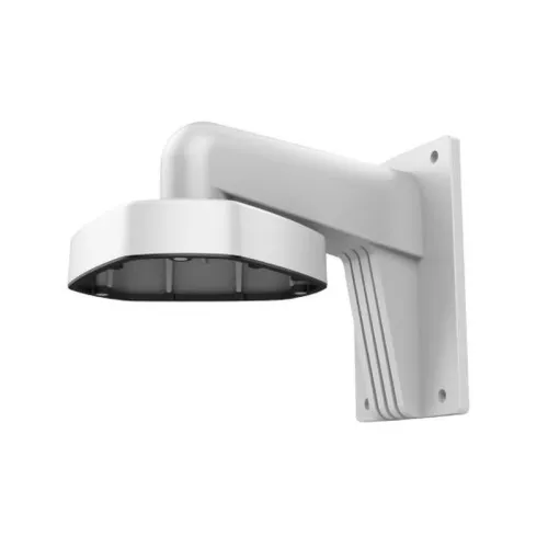 Wall-mounted, white camera bracket designed for secure and stable installation. Features a sleek, modern design with a robust build for outdoor use.