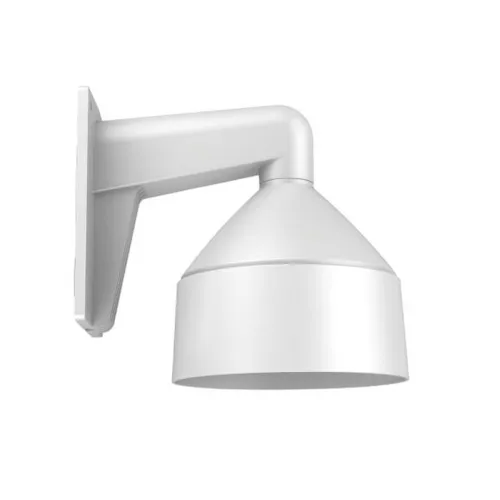 Wall-mounted, white camera bracket designed for secure and stable installation. Features a sleek, modern design suitable for various surveillance setups.