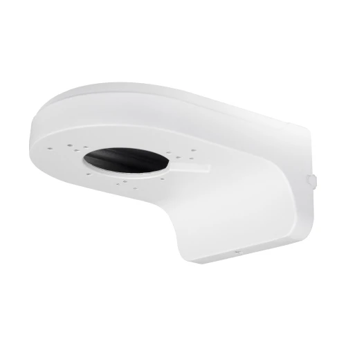 Wall mount bracket for dome cameras, featuring a sleek white design and durable construction. Ideal for secure and stable camera installation in various environments.