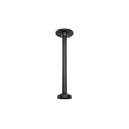 Ceiling mount bracket for cameras, featuring a sleek black finish and sturdy construction. Designed for secure installation, it provides a reliable solution for mounting surveillance equipment.