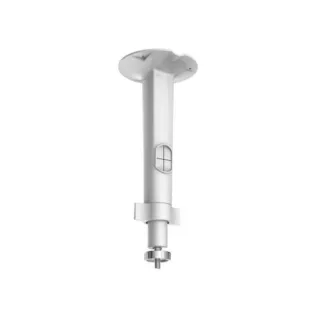 Ceiling mount bracket for cameras, featuring a sleek white design with a sturdy construction. The bracket includes adjustable components for versatile camera positioning.