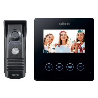 EUR VDP-52A3 ATIRA black video intercom, 4.3'' screen, 2 input support