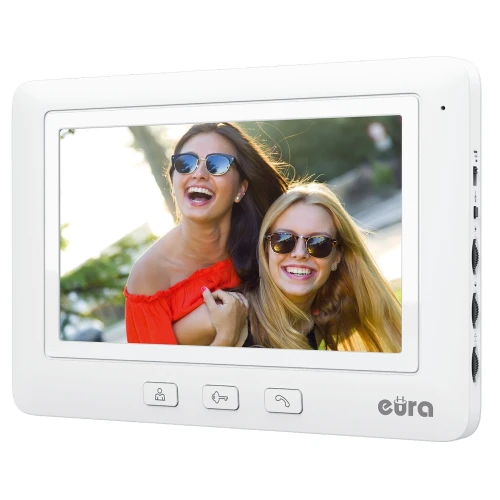 Video intercom EURA VDP-58A3 white color 7" monitor