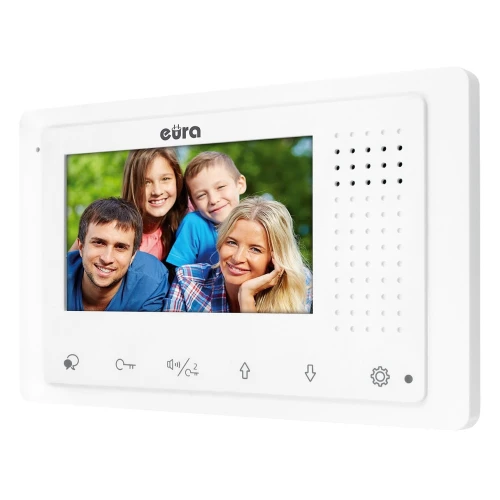 Video intercom EURA VDP-62A5 WHITE "2EASY" - single-family, LCD 4.3", white, surface-mounted