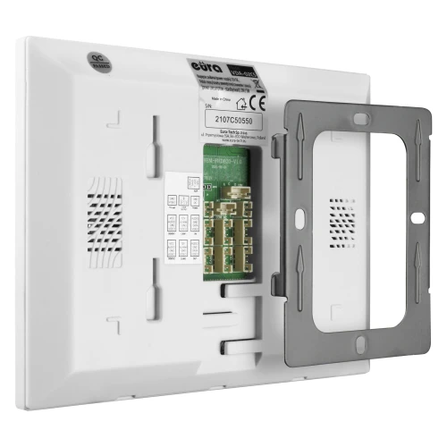 Video intercom EURA VDP-80C5 - two-family, white, 2x LCD 7'', FHD, supports 2 entrances, 1080p camera, RFID reader, surface-mounted